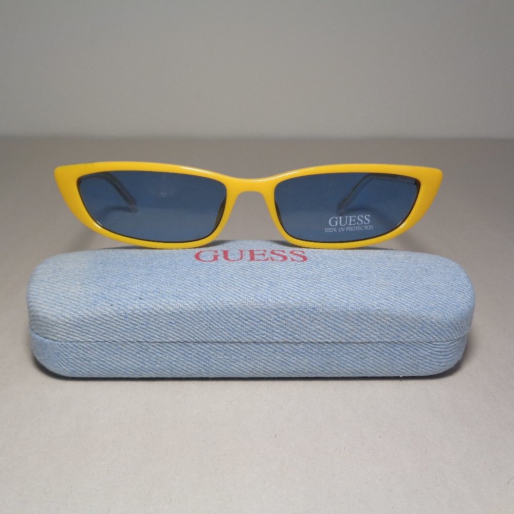 Guess X J BALVIN GU8210 Shiny Yellow Blue New Men's Sunglasses